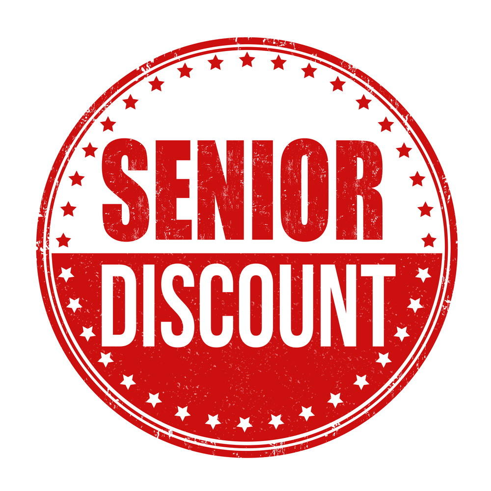 red round senior discount logo