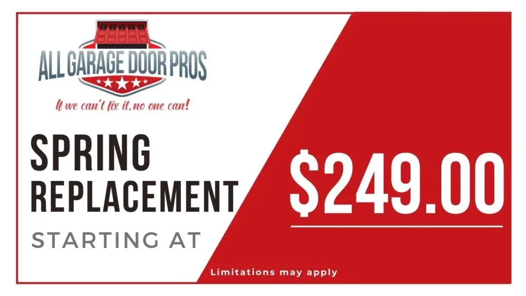 Spring Replacement coupon starting at $249